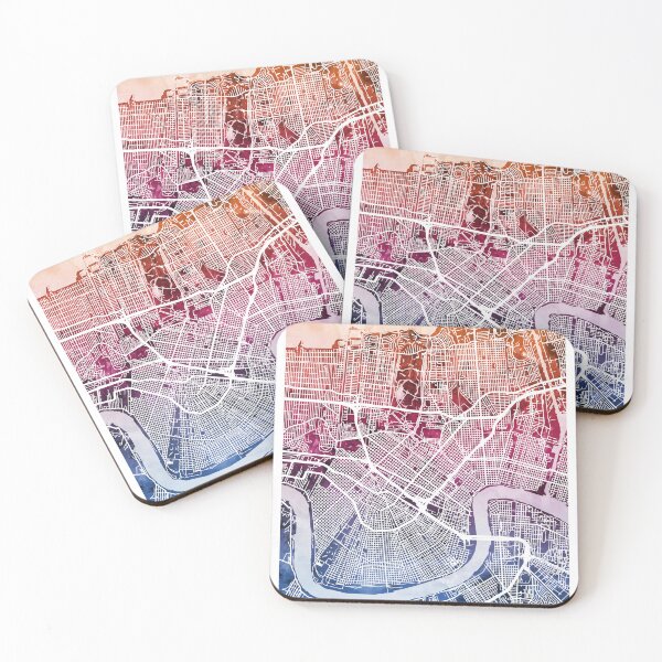 Item preview, New Orleans City Map designed and sold by ArtPrints.