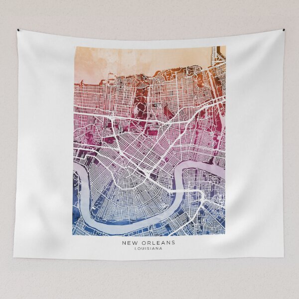 Item preview, New Orleans City Map designed and sold by ArtPrints.