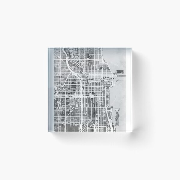 Item preview, Chicago City Street Map designed and sold by ArtPrints.