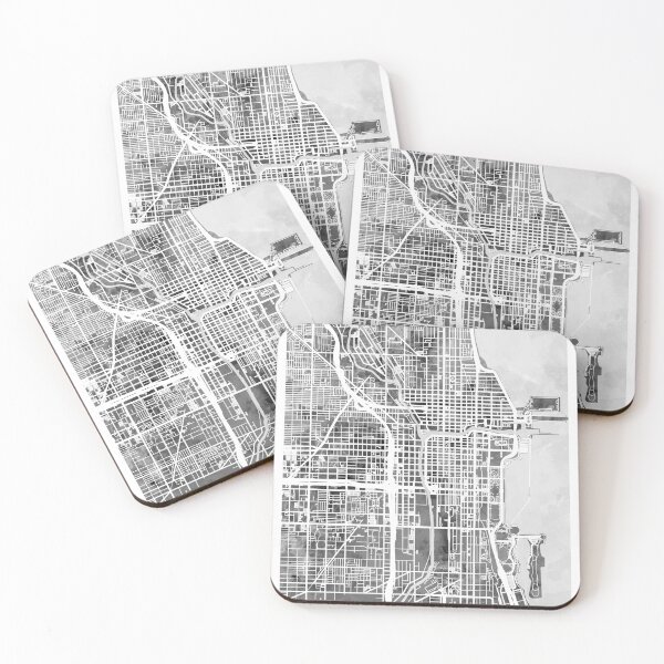 Item preview, Chicago City Street Map designed and sold by ArtPrints.