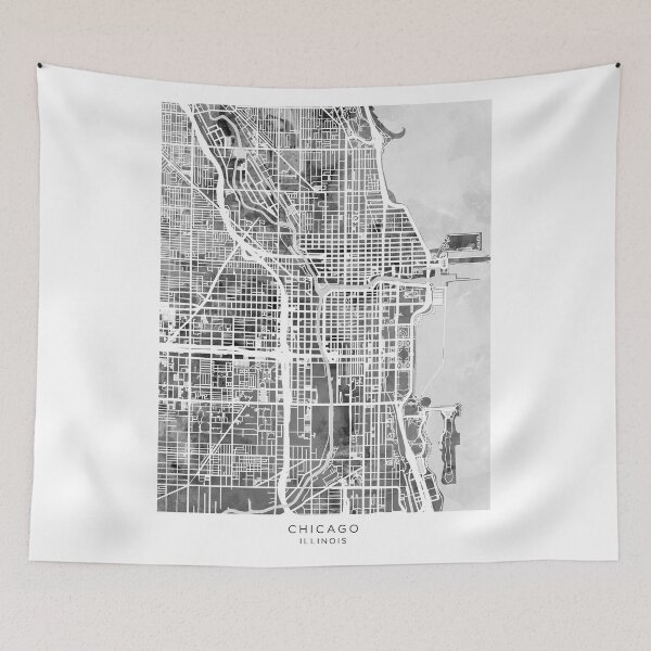 Item preview, Chicago City Street Map designed and sold by ArtPrints.
