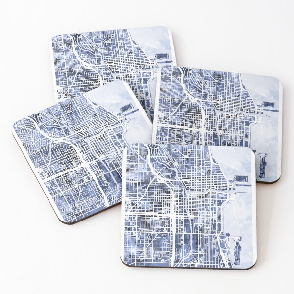 Item preview, Chicago City Street Map designed and sold by ArtPrints.