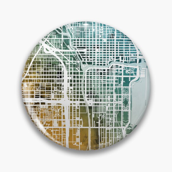 Item preview, Chicago City Street Map designed and sold by ArtPrints.