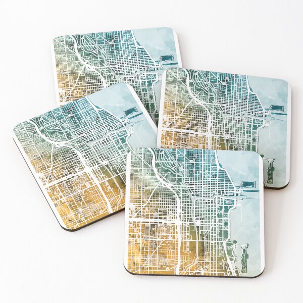Item preview, Chicago City Street Map designed and sold by ArtPrints.
