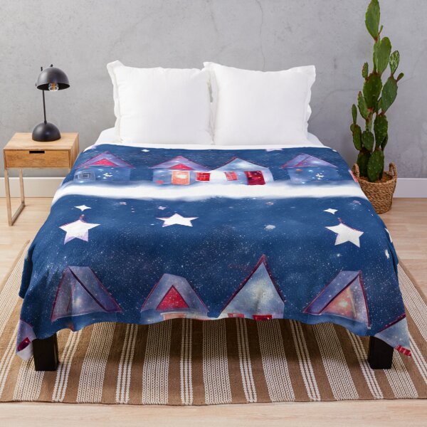 Item preview, Cute tiny houses on clouds. Whimsical pattern. designed and sold by DO-artbyDeliaO.