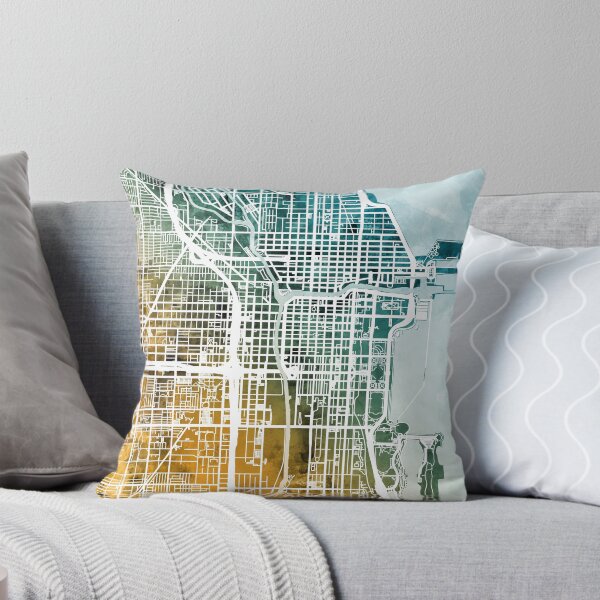 Item preview, Chicago City Street Map designed and sold by ArtPrints.