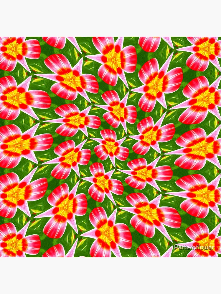 Thumbnail 4 of 4, Clock, Orange Lily Pattern designed and sold by Patternflower.