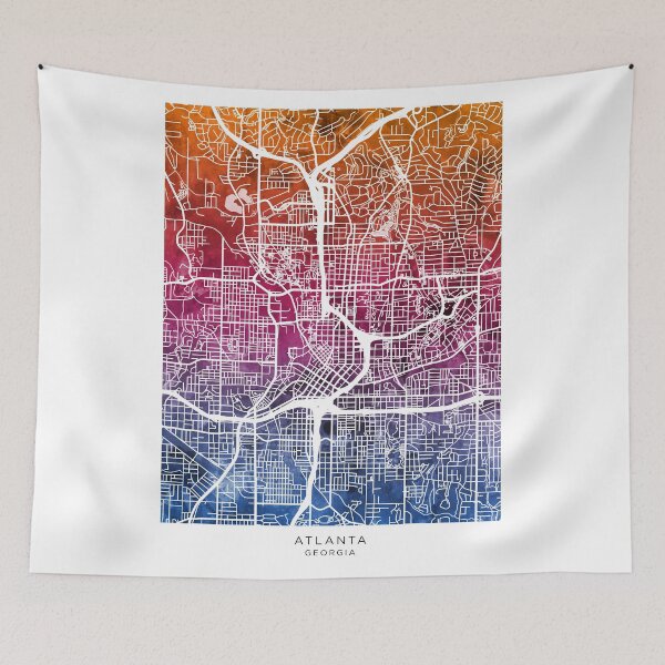 Item preview, Atlanta Georgia City Map designed and sold by ArtPrints.