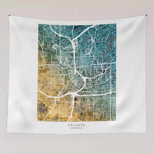 Item preview, Atlanta Georgia City Map designed and sold by ArtPrints.