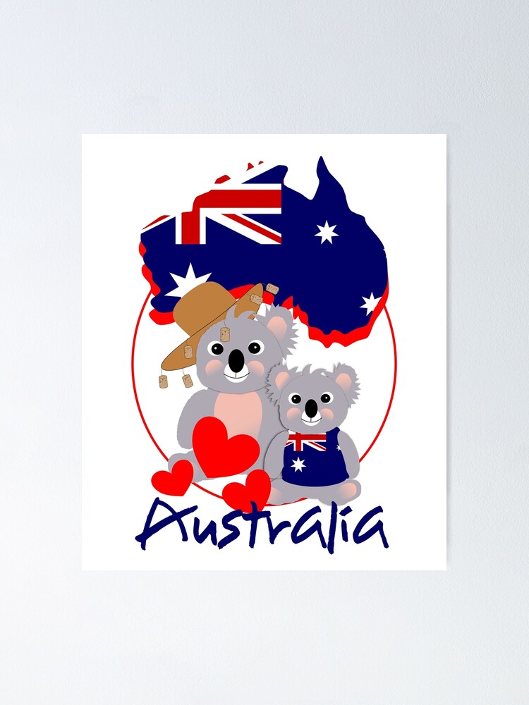Love Australia Koala Bears Super Cute Design Love Australia Koala Bears Super Cute Design
