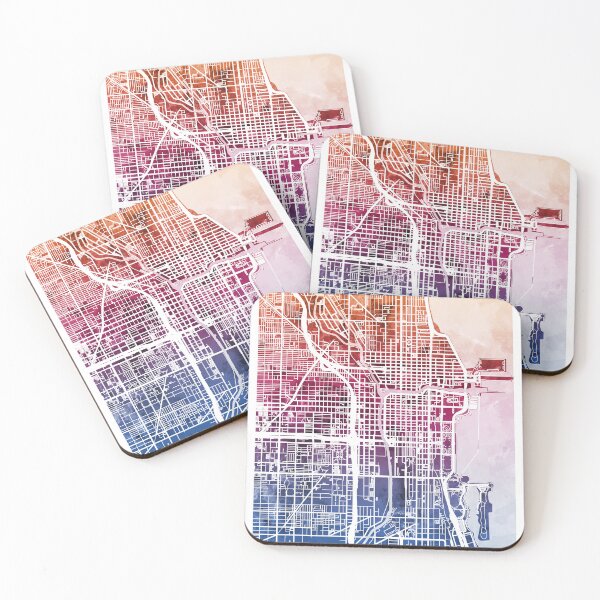 Item preview, Chicago City Street Map designed and sold by ArtPrints.