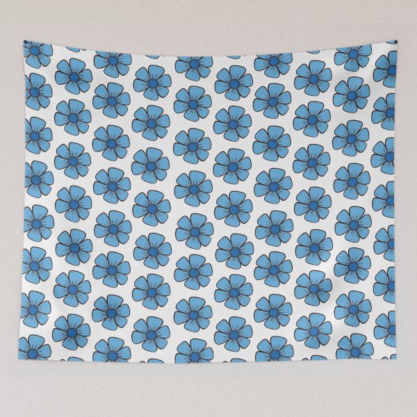 Item preview, Blue Spring Flowers Doodle Pattern designed and sold by PlantKind.