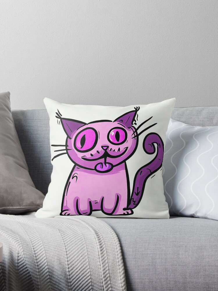 Throw Pillow, Cat designed and sold by cokemann