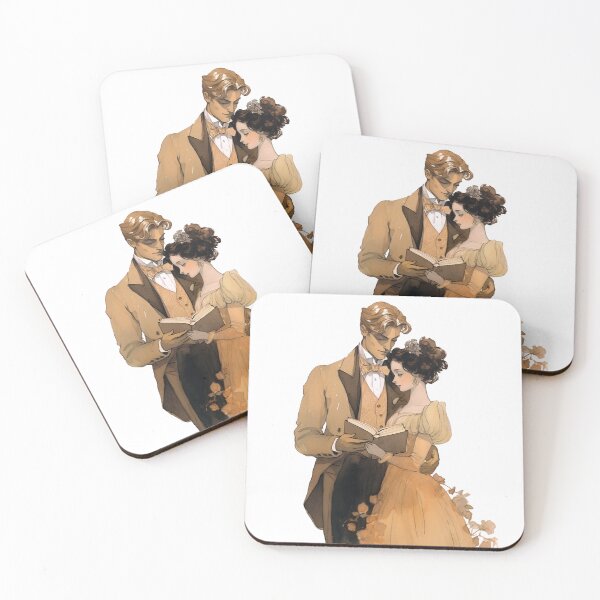 Item preview, Reading Couple Romantic Book Literary  designed and sold by She was a  Dreamer....