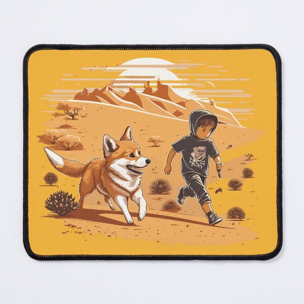 Item preview, Adventure Buddies: Corgi and Boy Racing Through the Hot Desert designed and sold by Sleeygoy.