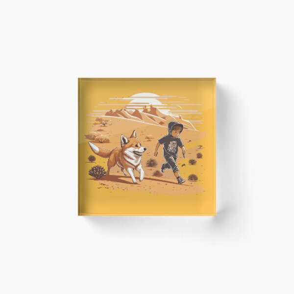 Item preview, Adventure Buddies: Corgi and Boy Racing Through the Hot Desert designed and sold by Sleeygoy.