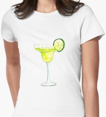 Tropical Margarita Sticker Women's Fitted T-Shirt