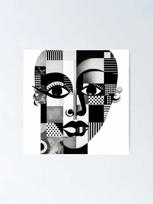 ATELIERCPH Abstract cubismポスターブラックフレーム付き Atelier Cph, Abstract Cubism - THE POSTER CLUB
