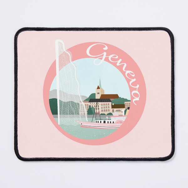 Item preview, Geneva skyline and Jet d'eau designed and sold by Home Cyn Home.