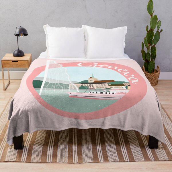 Item preview, Geneva skyline and Jet d'eau designed and sold by Home Cyn Home.