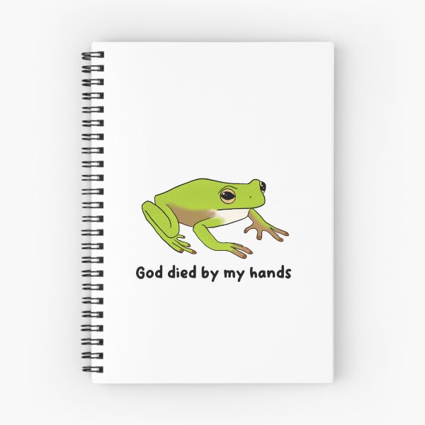 Item preview, God died by my hands | frog meme | silly frog  designed and sold by DarbyHunterArt.