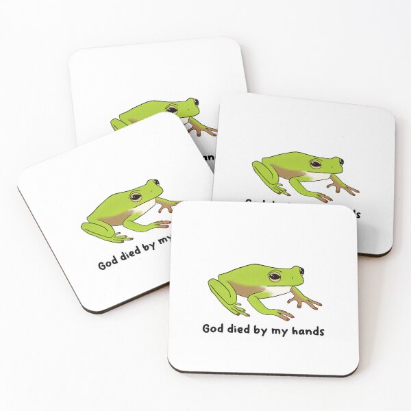 Item preview, God died by my hands | frog meme | silly frog  designed and sold by DarbyHunterArt.