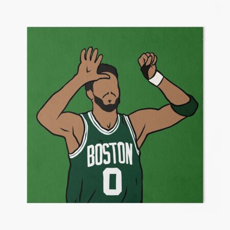 Jayson Tatum Boston Celtics Jersey Art Board Print by SAYIDOWjpg