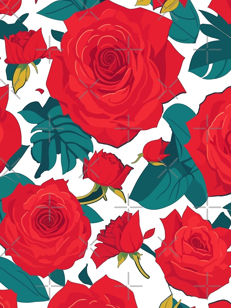 Thumbnail 3 of 3, Scarf, Beautiful Red Roses designed and sold by Marvelpic.