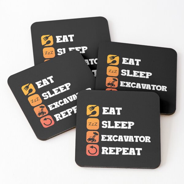 Item preview, Eat Sleep Repeat Excavator Operator Backhoe designed and sold by Pubi.