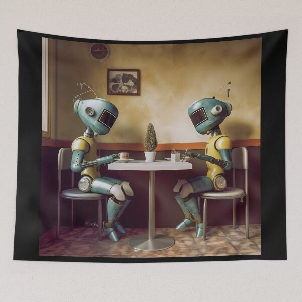 Item preview, Robots in the cafe series designed and sold by VISIONARTIST.