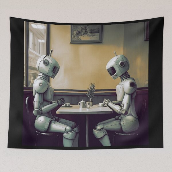 Item preview, Robots in the cafe series designed and sold by VISIONARTIST.