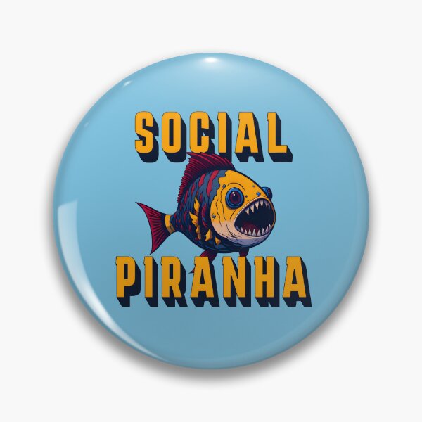 Item preview, Social Piranha designed and sold by Digital Art Works  Hub.