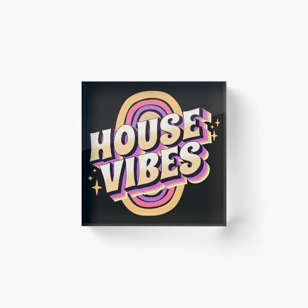 Item preview, HOUSE MUSIC - House vibes (gold/purple/pink) designed and sold by Discothreadz.