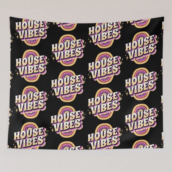 Item preview, HOUSE MUSIC - House vibes (gold/purple/pink) designed and sold by Discothreadz.