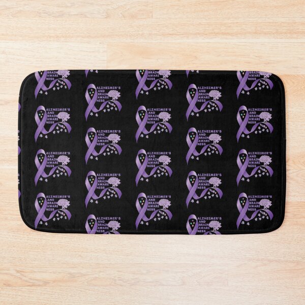 Item preview, Alzheimer's & Brain Awareness Purple Curly Ribbon Brain & Puzzles designed and sold by OwlCanvas.