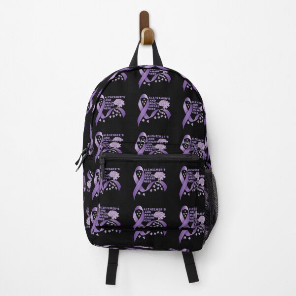 Item preview, Alzheimer's & Brain Awareness Purple Curly Ribbon Brain & Puzzles designed and sold by OwlCanvas.