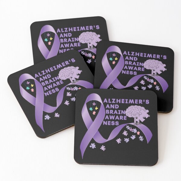 Item preview, Alzheimer's & Brain Awareness Purple Curly Ribbon Brain & Puzzles designed and sold by OwlCanvas.