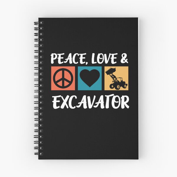 Item preview, Peace Love Excavator Backhoe Building Excavator designed and sold by Pubi.