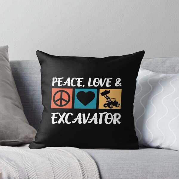 Item preview, Peace Love Excavator Backhoe Building Excavator designed and sold by Pubi.