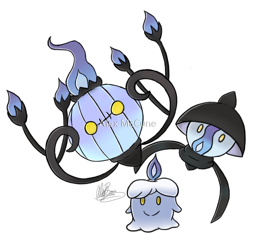 "Pokemon Litwick Evolutions" by tzg13 Redbubble
