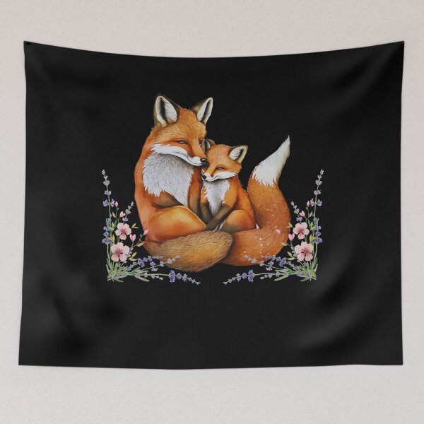 Item preview, Cute Baby and Mommy Fox designed and sold by JohnnyP-Store.