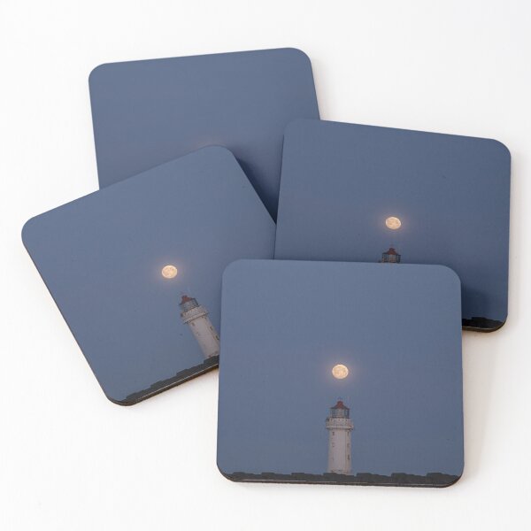 Item preview, Full moon and New Brighton lighthouse designed and sold by Paul Madden.
