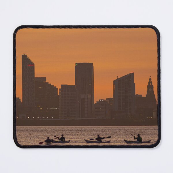 Item preview, Liverpool waterfront sunrise from New Brighton and kayakers designed and sold by Paul Madden.