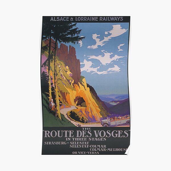 Vosges, France Affiche de voyage vintage Poster