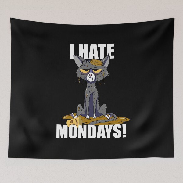 Item preview, Cat I Hate Mondays Funny Monday Saying designed and sold by LuminOrb.