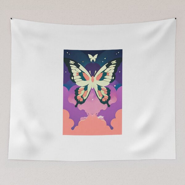 Item preview, Colorful Butterfly, Minimalist Art Poster designed and sold by shrolts.