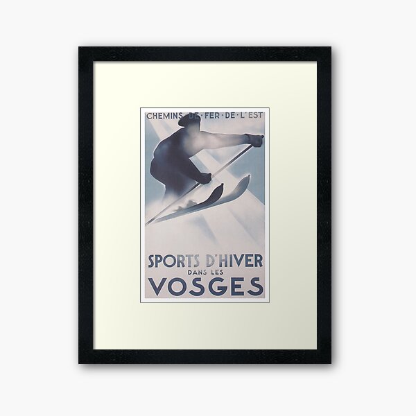 Item preview, Vosges, France Affiche de voyage de ski vintage designed and sold by vintagevivian.