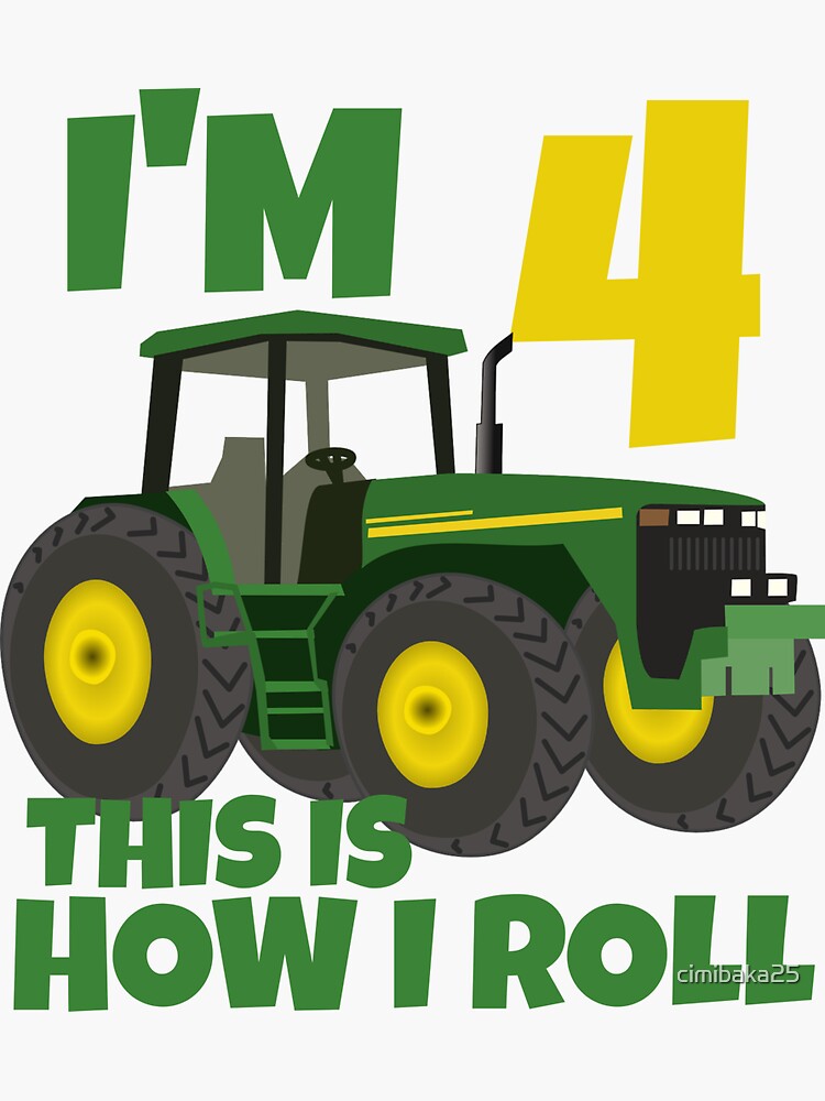 Green Tractor Flat PNG & SVG Design For T-Shirts