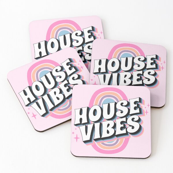 Item preview, HOUSE MUSIC - House Vibes (pink/purple/blue) designed and sold by Discothreadz.