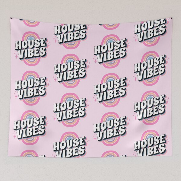 Item preview, HOUSE MUSIC - House Vibes (pink/purple/blue) designed and sold by Discothreadz.